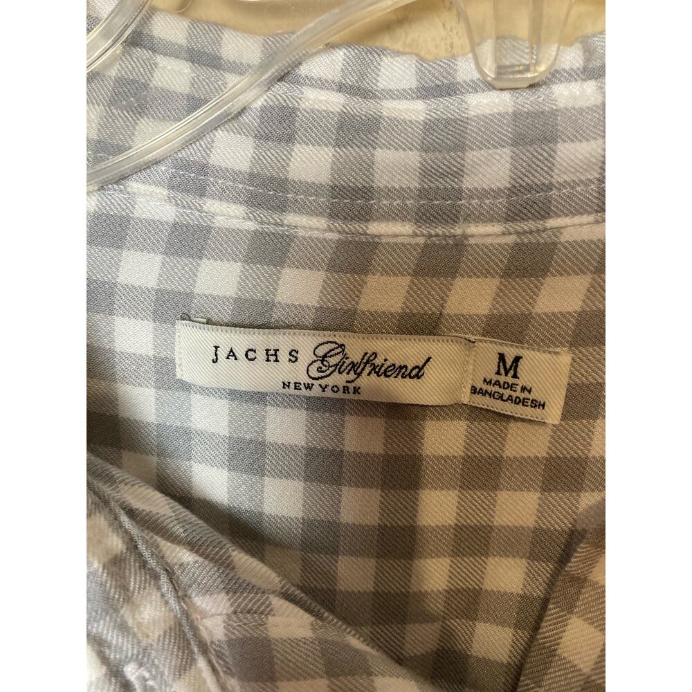 Jachs Girlfriend Chek Pattern Button Up Size M - image 4